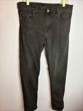 Dr. Denim Washed Whiskered Clark Ash Black Black High-Rise Skinny Jeans 34/32